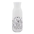Karaf 1000 ml transparant Glas Bloemen Waterkan