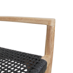 Verano teakhouten tuinstoel met armleuning - Zwart