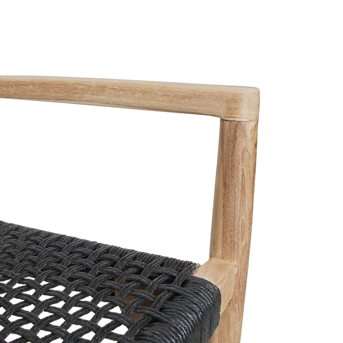 Verano teakhouten tuinstoel met armleuning - Zwart