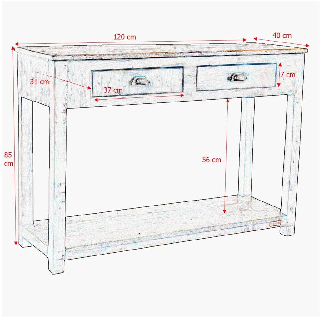 Factory side table/console
