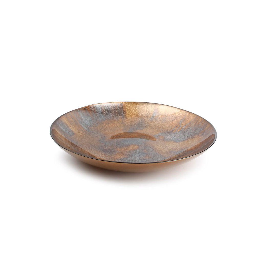 Decoratieve schaal 40xH6,5cm messing Cosmo