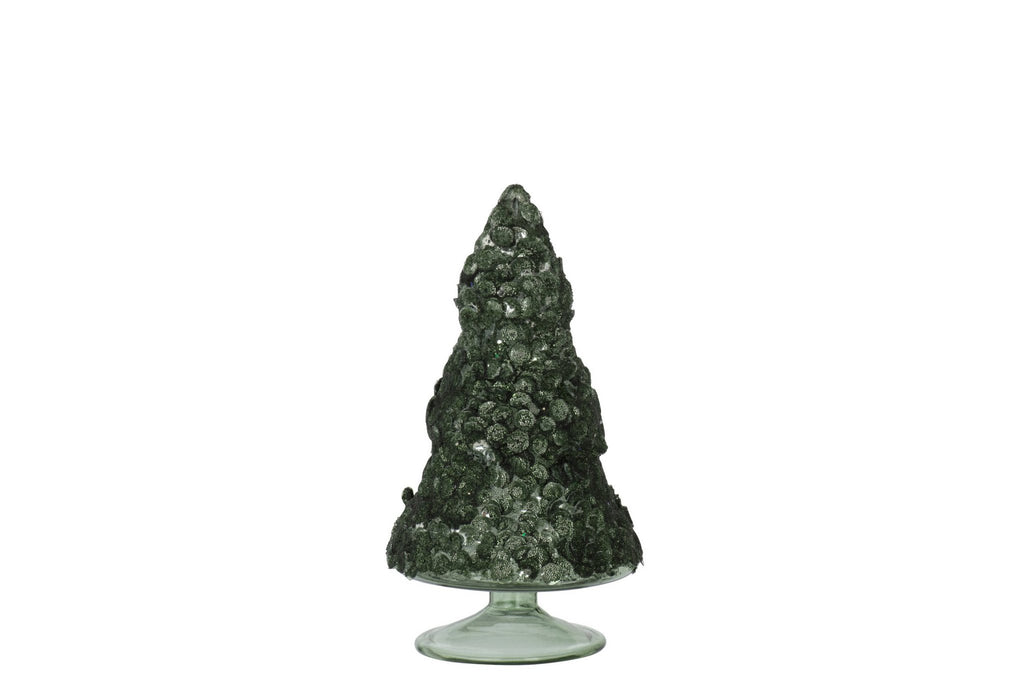 J-Line Kerstboom - glas - groen - medium