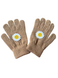 Kinderhandschoenen Bloemetje - Bruin