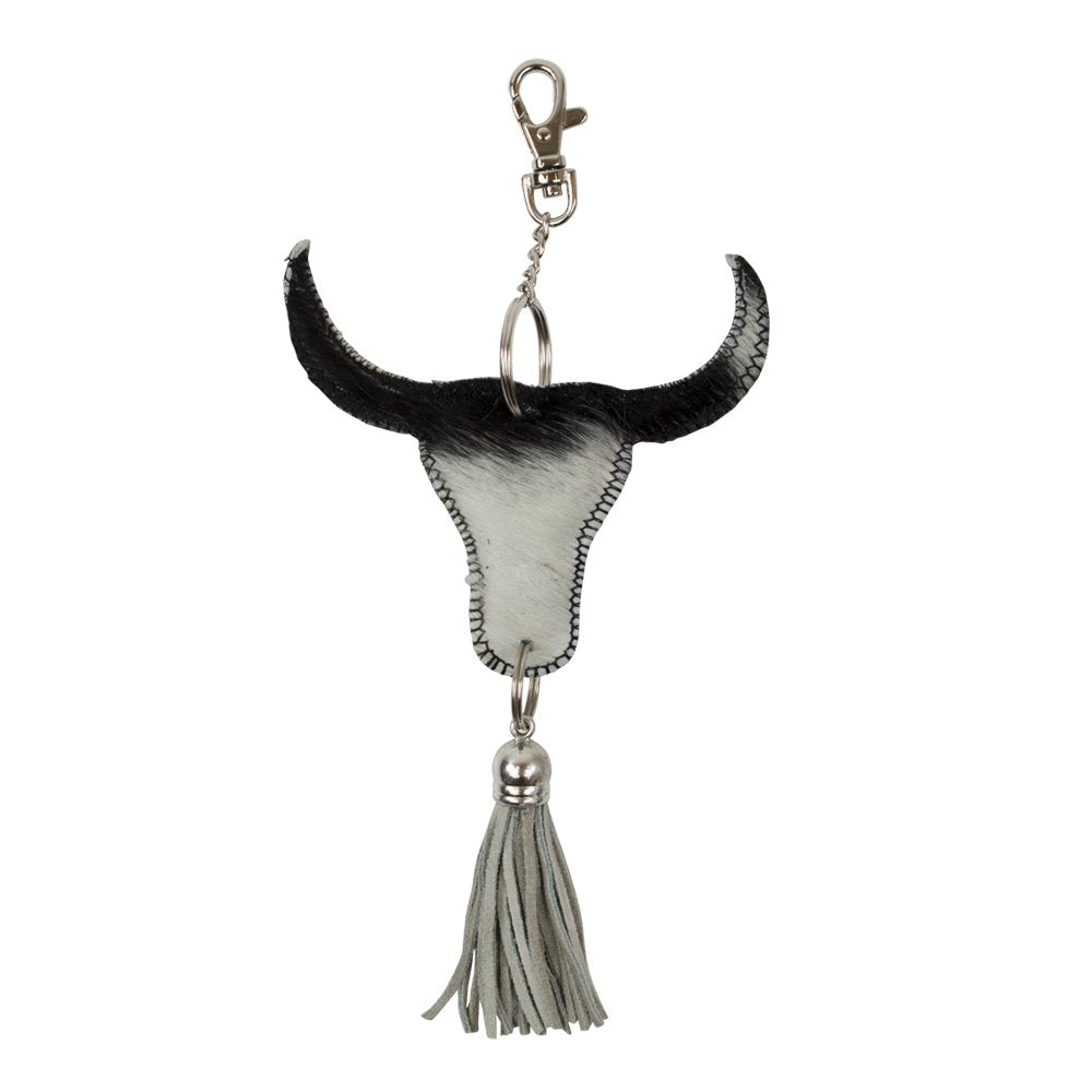 Sleutelhanger stier zwart 10cm