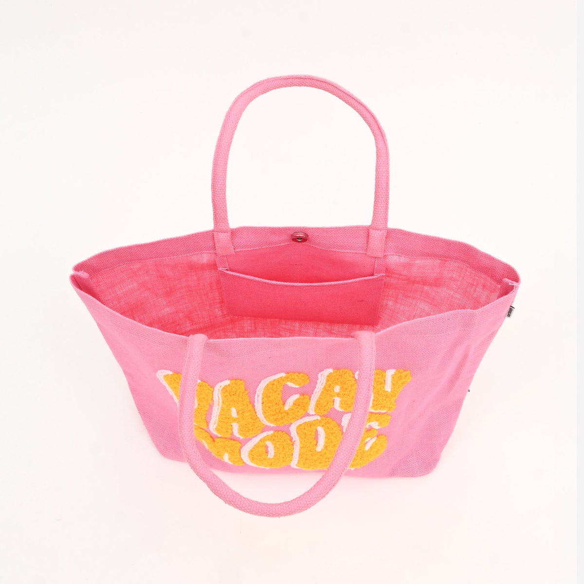 Tote Bag - Blush Vacay Mode - Chique meerkleurige jute tas