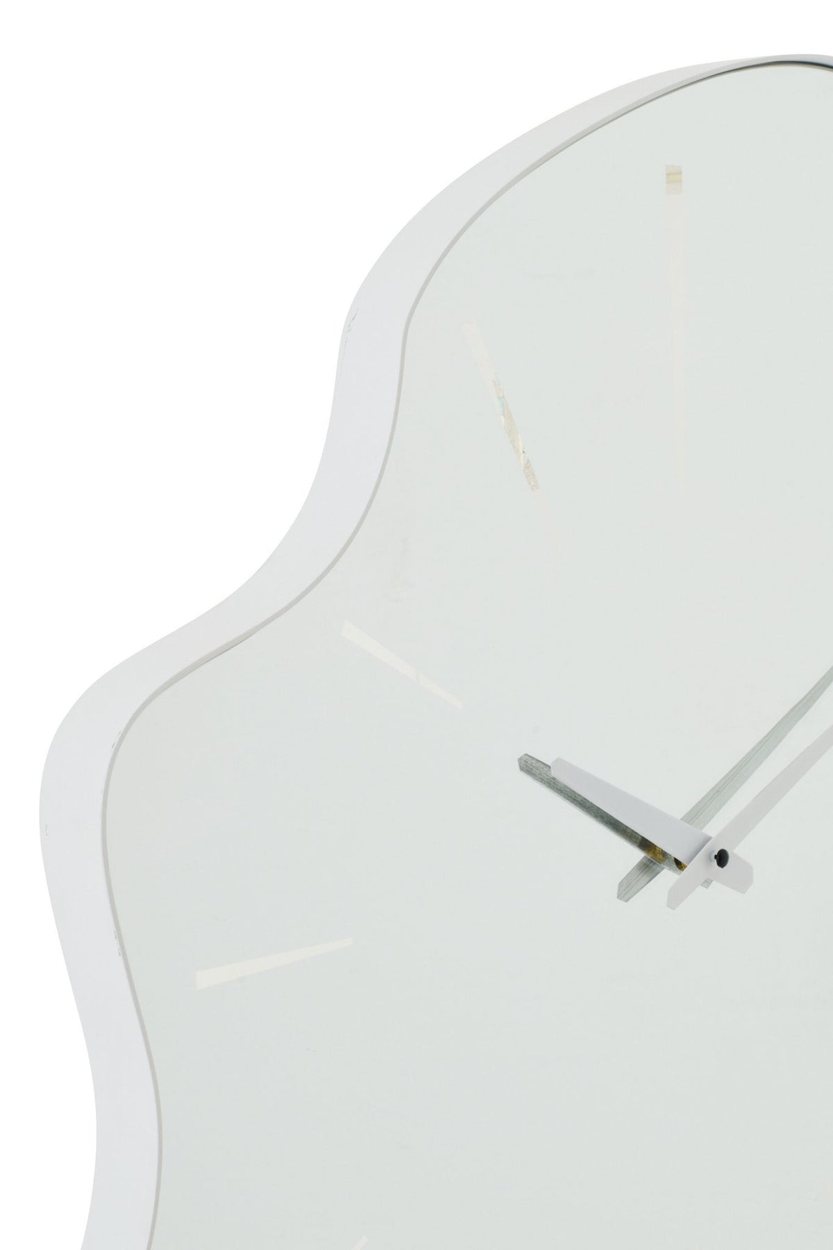 J-Line klok Onregelmatig - glas - wit
