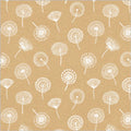 Cadeaupapier - Kraft paardenbloem – wit- 50cm x 150m