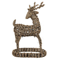 Beeld Hert 30x20x49 cm Bruin Rotan Kerstdecoratie