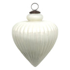 Kerstbal xl Ø 17 cm Wit Glas Kerstdecoratie