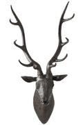 J-Line Hangende hertenkop - polyresin - zwart