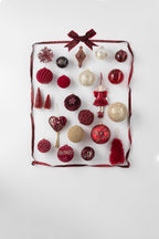 J-Line hanger Bal Rond/Koraal - kunststof - rood - doos van 4