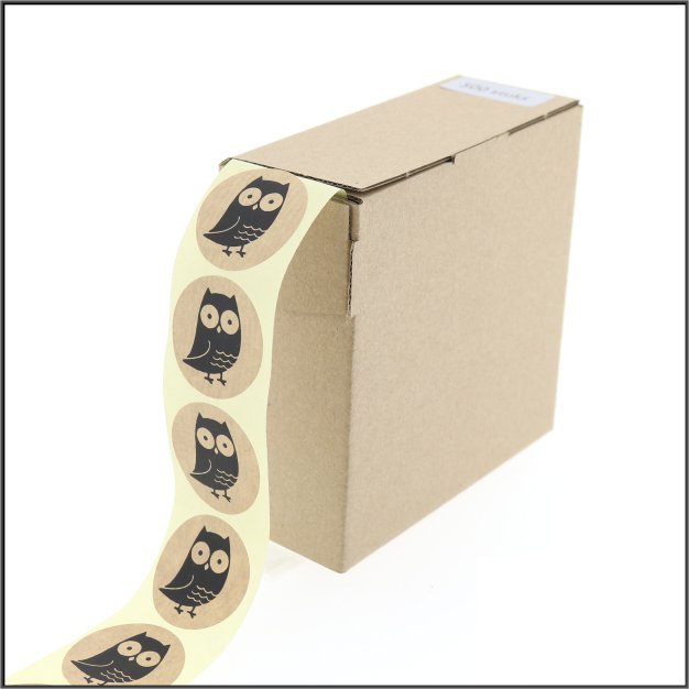 Uil - Wens etiket - rol van 500 stuks