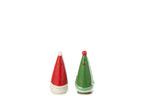 J-Line peper- & zoutstellen Kerstman + Sneeuwpop - keramiek - mix