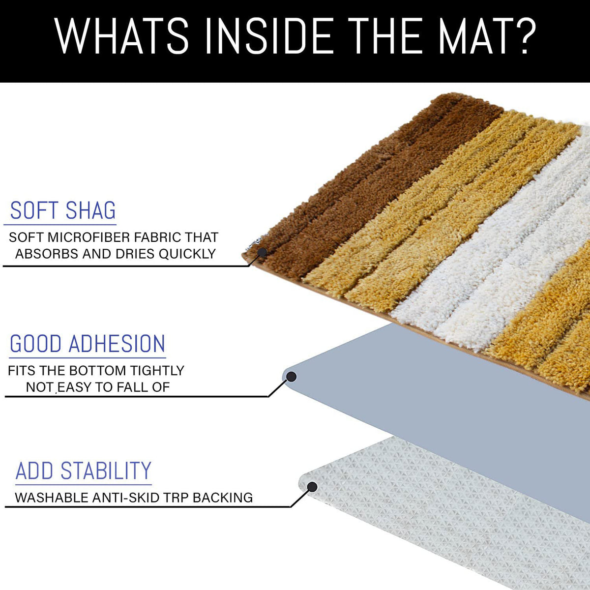 Microvezel rechthoekige luxe badmat zacht antislip 40x60 cm 1-pack | Ultra-absorberend badkamertapijt, wasbaar