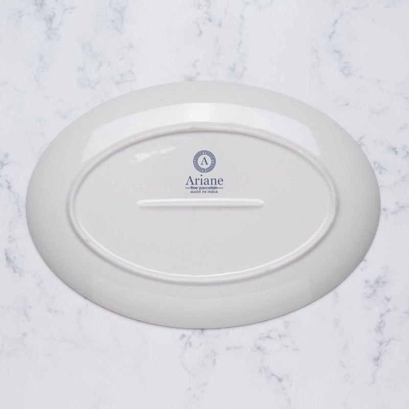 Cruise Amalfi ovaal porseleinen bord met voet 32 cm – set van 6 | Mediterrane Serveerschaal | Professioneel horecaservies