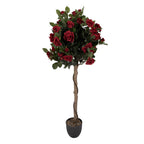 Kunstplant Roos 120 cm Rood Kunststof