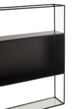 J-Line Rek Seen Metaal/Glas Zwart