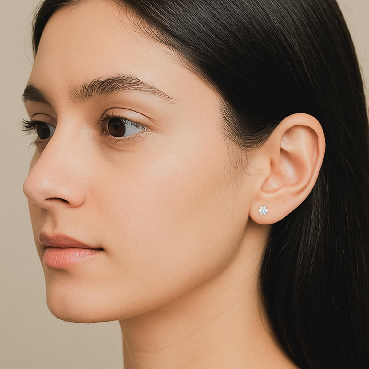 Oorknopjes | Bloemen fijn sterling zilver verguld | Rhodium