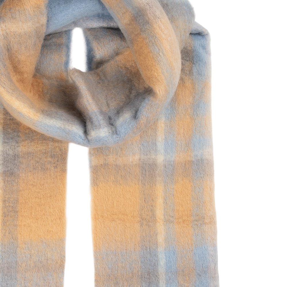 Wintersjaal Dames 50x210 cm Blauw Textiel