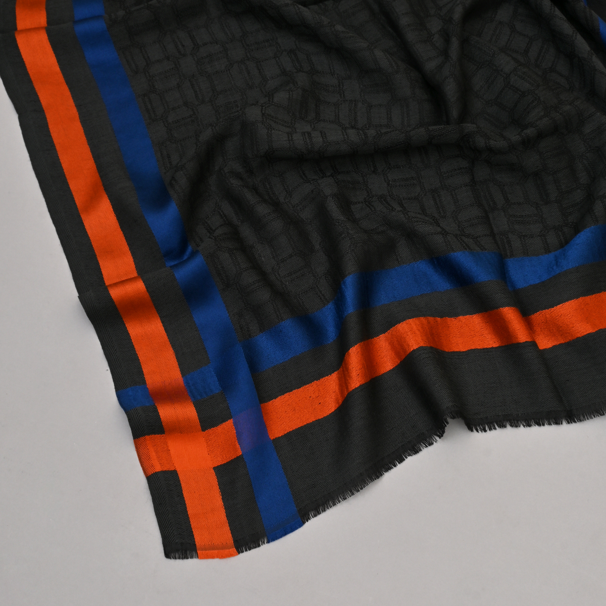 Sjaal | Wol Zijde Unisex | Kastanjebruin Oranje