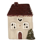Decoratie Huis met LED LED 7x6x10 cm Beige Keramiek