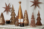 Kerstdecoratie Kerstboom 38 cm Koperkleurig IJzer