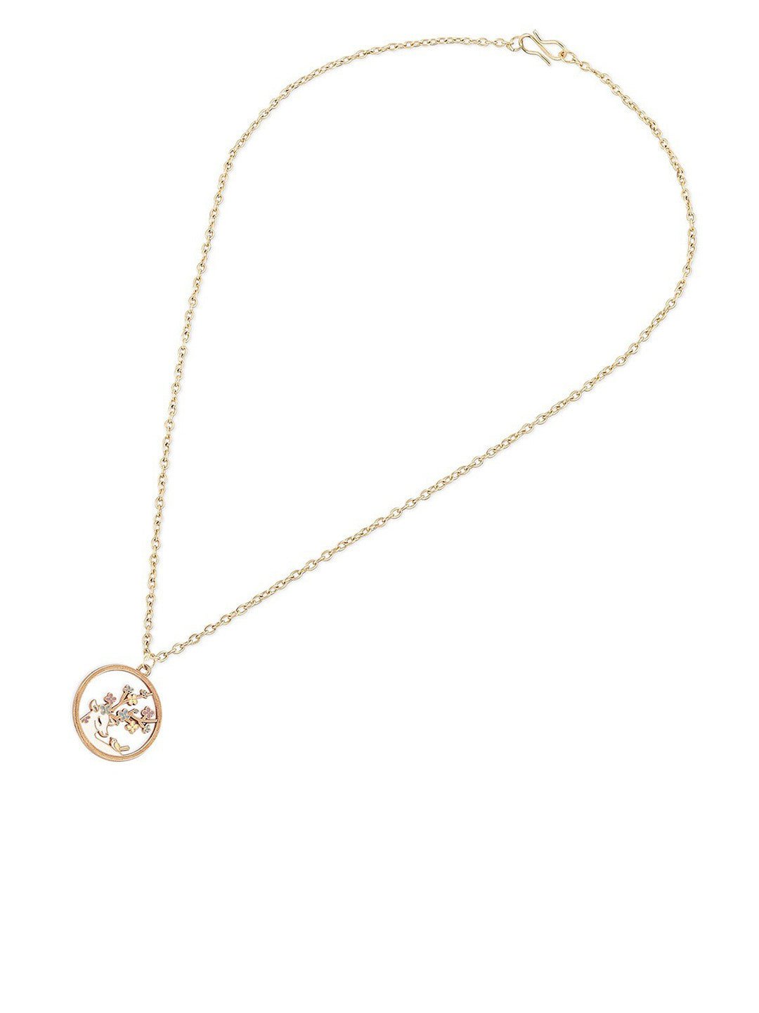 Vergulde geëmailleerde ketting – ketting – legering, geëmailleerde afwerking – 23 cm lengte