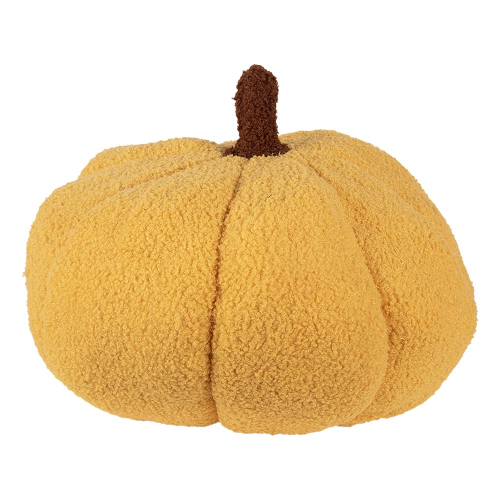 Decoratie Pompoen Ø 30x18 cm Geel Polyester