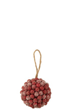 J-Line hanger Bal Bessen - kunststof - rood - medium