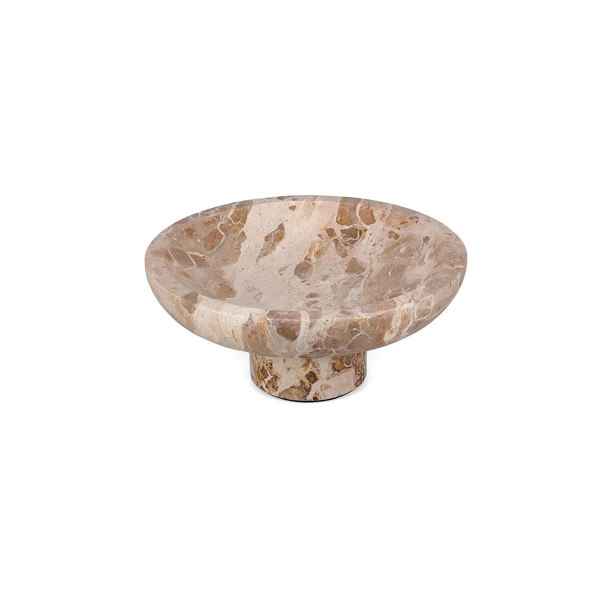 Decoratieve schaal 25,5xH10,5cm marmer beige Opus