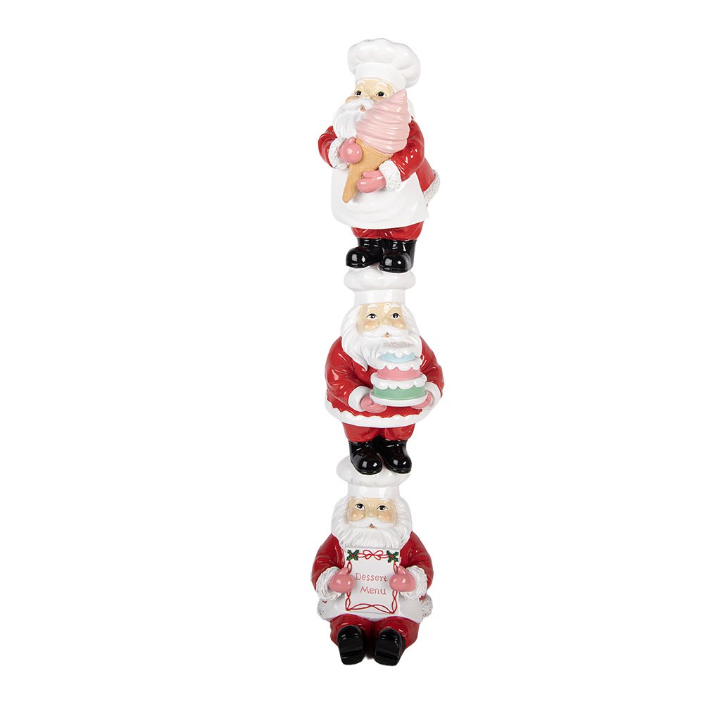 Kerstdecoratie Beeld Kerstman 12x14x52 cm Rood Kunststof