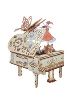 Inspirebox, 3D Muziekdoos, Houten Puzzel Piano, BE013165, 15,9x17,5x20,3cm