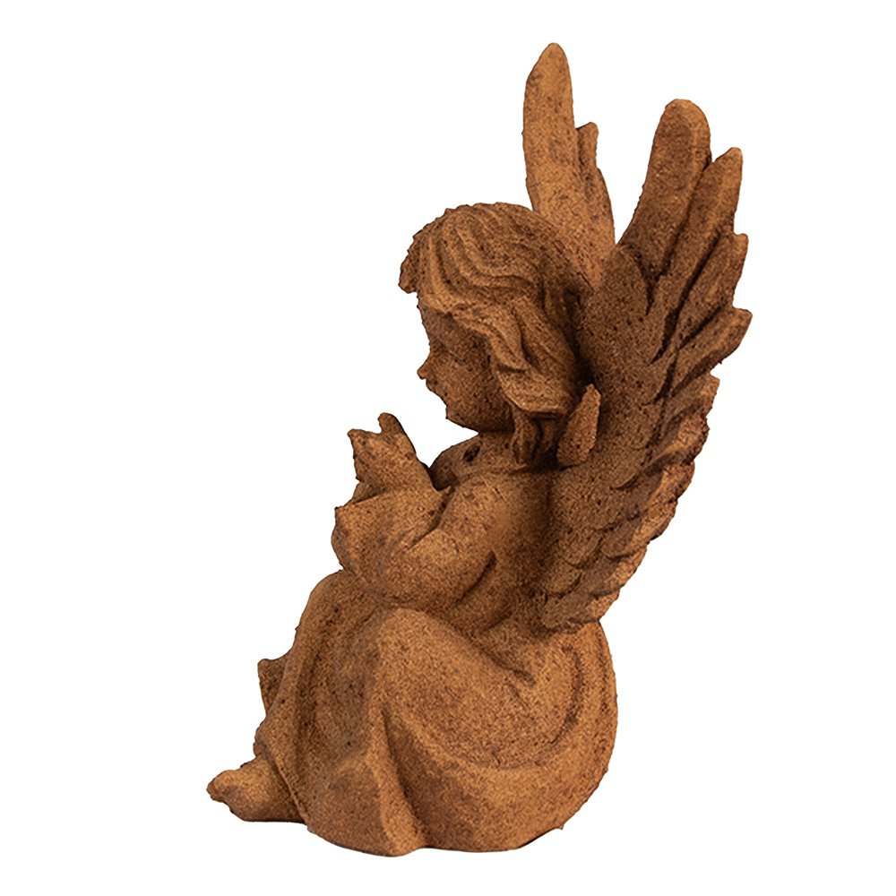Decoratie Beeld Engel 15 cm Bruin Polyresin Religious sculpture