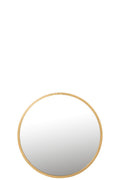 J-Line spiegel Mona Rond - ijzer/glas - goud - large - Ø 80 cm