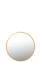 J-Line spiegel Mona Rond - ijzer/glas - goud - large - Ø 80 cm