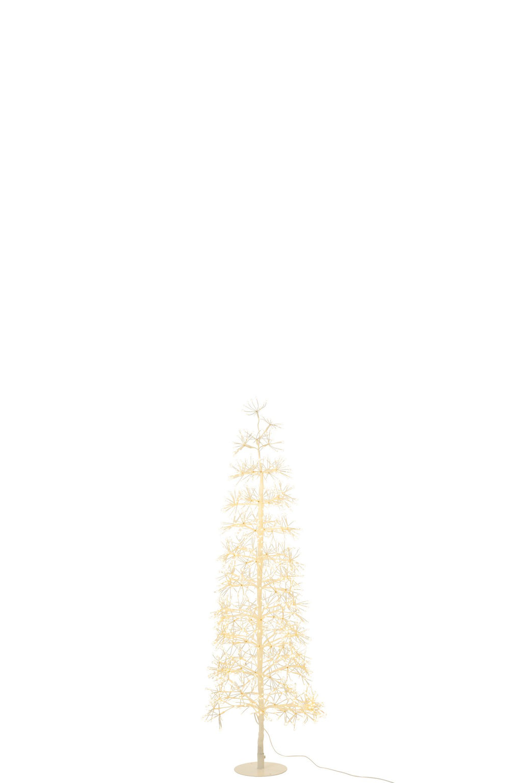 J-Line decoratie Boom - warm witte - ijzer - wit - M - LED