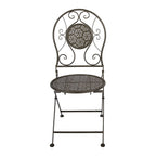 Bistroset Bistrotafel Bistrostoel 3-delig Ø 60x71 / 50x40x93 cm Groen Metaal
