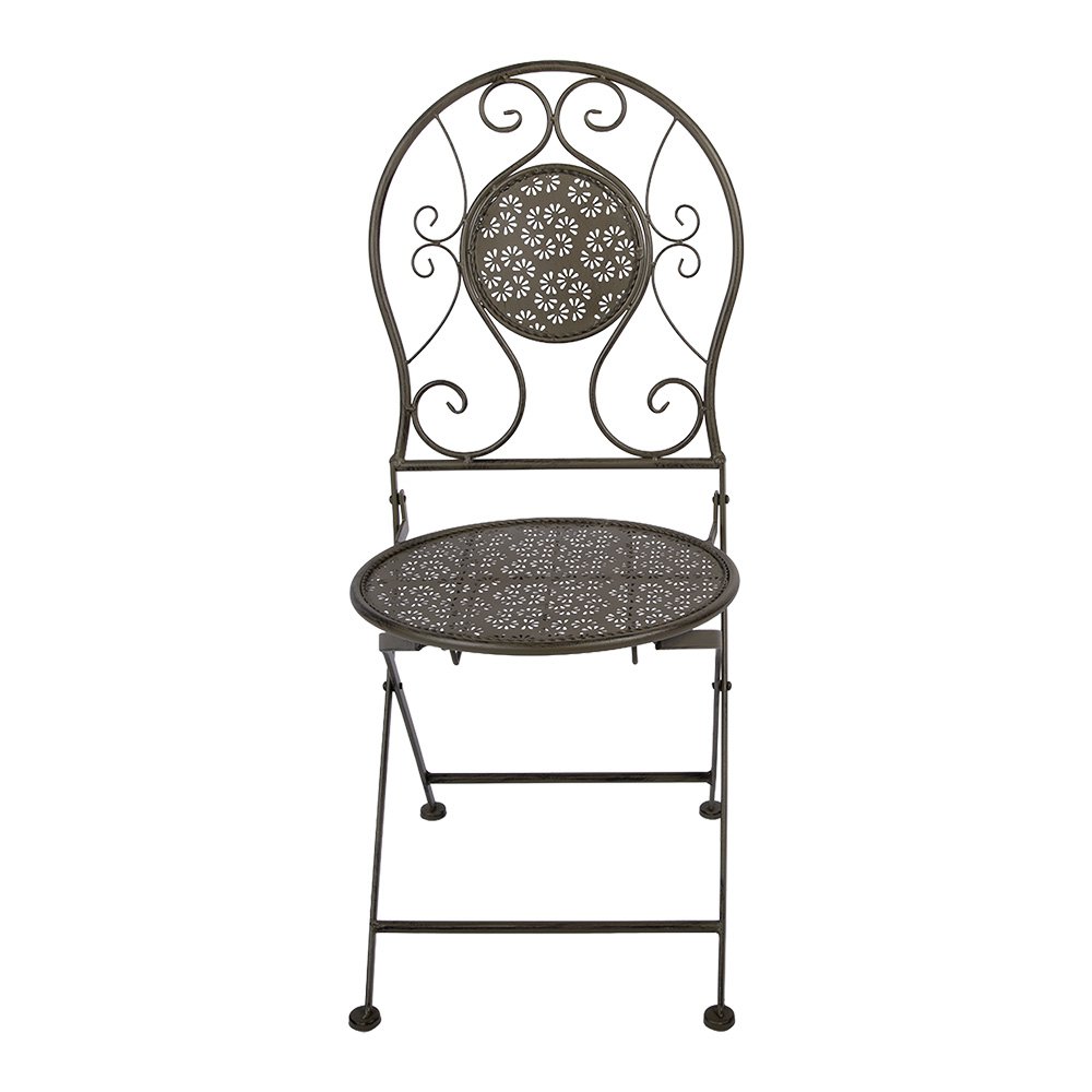 Bistroset Bistrotafel Bistrostoel 3-delig Ø 60x71 / 50x40x93 cm Groen Metaal