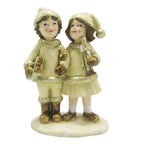 Beeld Kinderen 15 cm Beige Goudkleurig Polyresin Kerstdecoratie