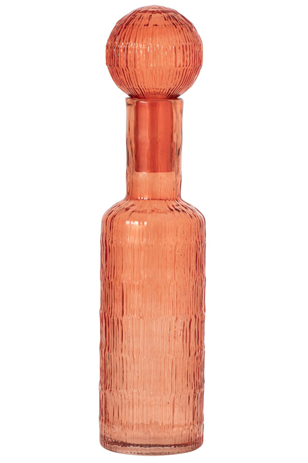 J-Line decoratie Fles - glas - oranje - large