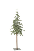 J-Line Kerstboom C+Led Kunststof Sneeuw Groen Small