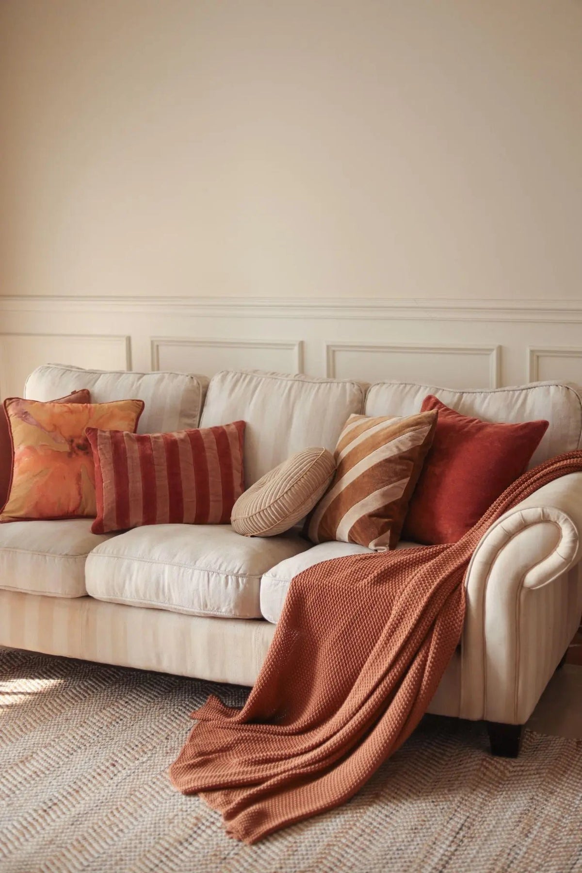 Gooi deken | Spice Moss gebreide plaid van Sanctuary Living
