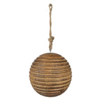 Kerstbal Ø 12 cm Bruin Hout Kerstboomversiering