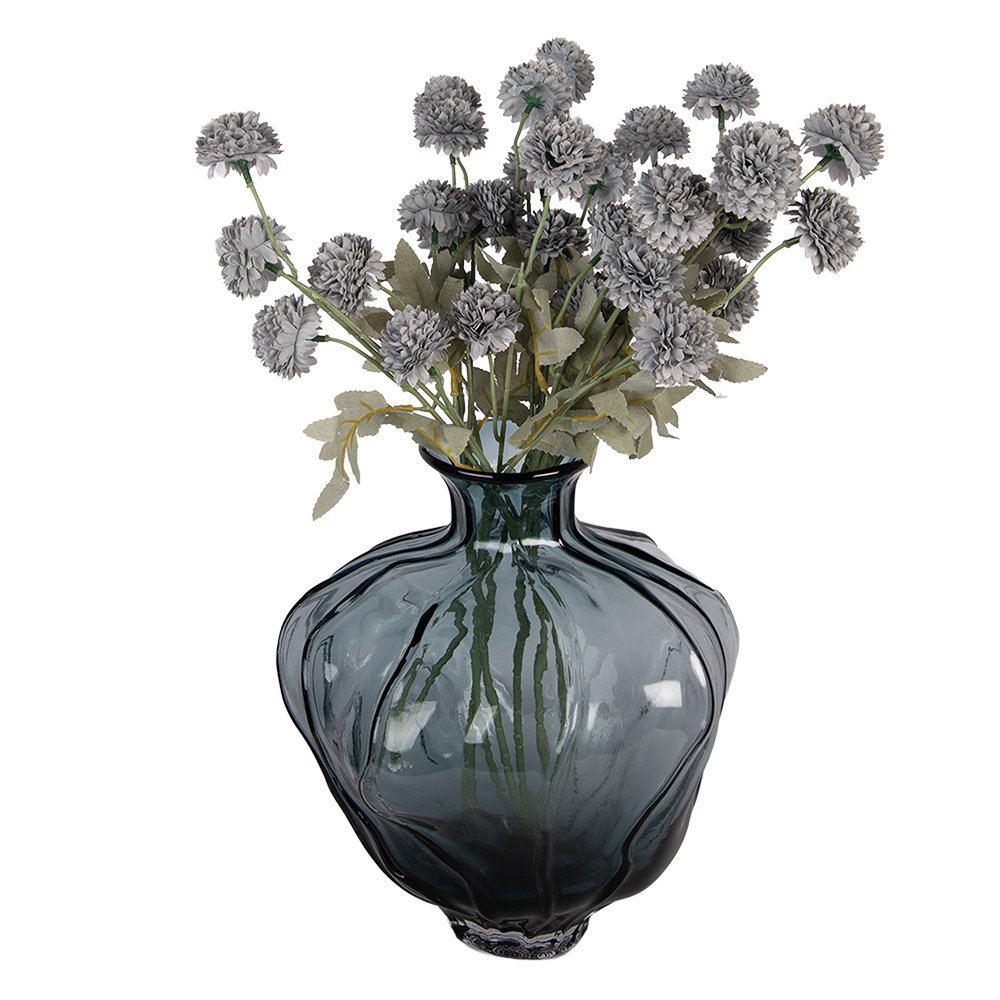 Vaas Ø 26x31 cm Blauw Glas