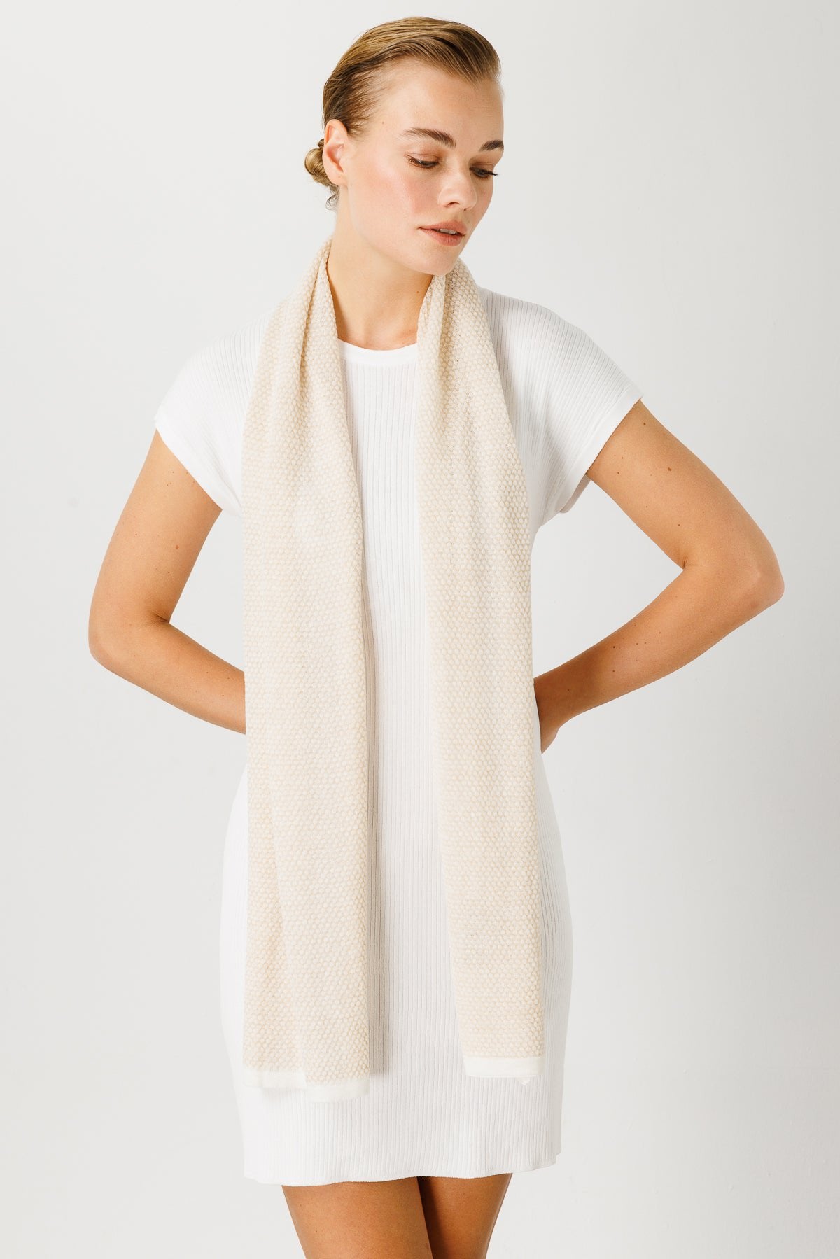 Midas sjaal ecru-beige