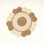 Beige katoenen gevlochten placemat – handgemaakte eetmat