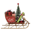 Kerstdecoratie Beeld Slee 21x9x18 cm Rood Metaal