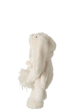 J-Line Kind met konijn en haan - polyester - wit