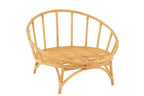 J-Line stoel + kussen - jute/textiel - naturel/wit
