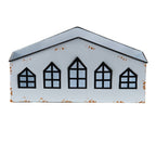 Theelichthouder Huis 36x12x18 cm Wit Metaal Waxinelichthouder